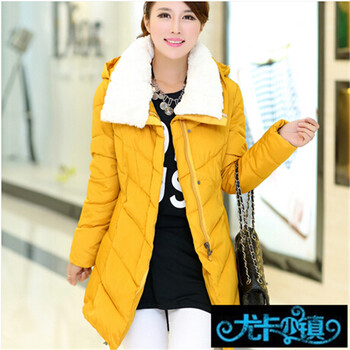 尤卡小镇 2014冬季羽绒<em>棉服女冬装外套</em>中长款