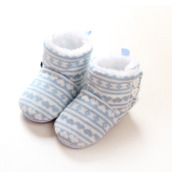 0-1-2岁新生幼儿婴儿鞋软底冬季学步靴子加绒