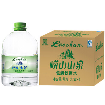 崂山山泉饮用水3.78L*4桶 整箱装