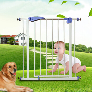 婴儿童安全门护栏免打孔自动回弹宝宝安全防护