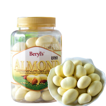 马来西亚进口倍乐思（Beryl's）倍乐思 Beryl's 烘焙扁桃仁夹心膨化麦芽白巧克力380g