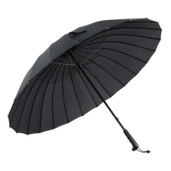 美度 男士商务型素色24骨超大防风长柄晴雨两用雨伞 M5005黑色,降价幅度22.4%