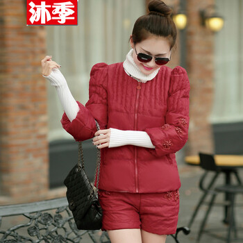 沐季 2014秋装新款女装韩版时尚短款<em>棉衣</em>棉短