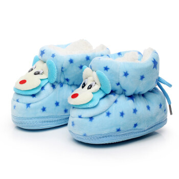 Umiumi 0-24个月宝宝婴儿学步棉鞋保暖加绒系
