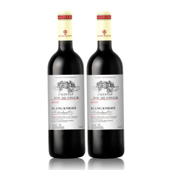 进口红酒法国波尔多产区法兰骑士公爵干红葡萄