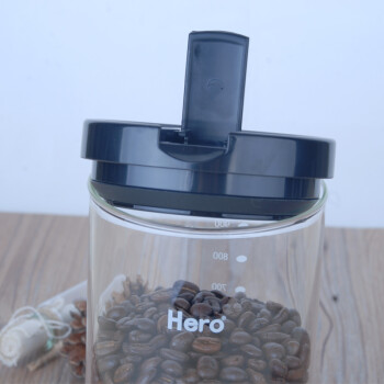 
                                        Hero 密封罐 玻璃瓶子储物罐 玻璃密封罐 茶叶罐咖啡豆干货500ml                