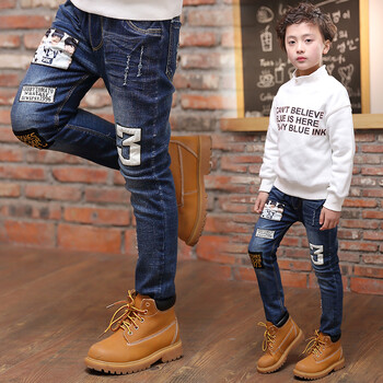 宾陆童装儿童牛仔裤宝宝裤子男童女童休闲裤外