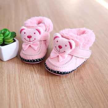 菲尼尔0-1-2-3岁男宝宝棉鞋婴儿棉皮鞋子女童