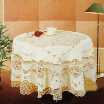 
                                        易极宝 PVC烫金桌布 隔热方形餐垫 隔热垫桌垫 茶几垫餐桌布150圆 烫金色 直径圆150cm                