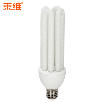 莱维 LED灯泡 球泡灯U型节能灯泡2U 4U e27螺口灯座5W12W7W白光家用 18W/E27/白光 白光
