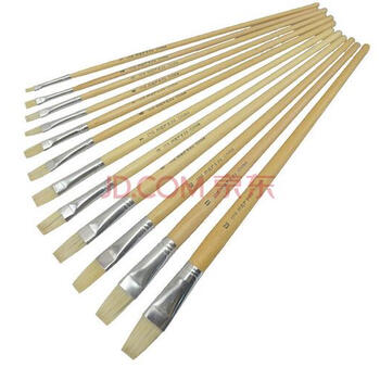 《马利G1716 猪鬃油画笔 原木杆单支油画笔 排