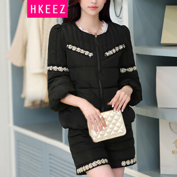 HKEEZ 2014<em>秋冬</em>新款<em>棉服</em>休闲<em>套装</em>娃娃羽绒棉