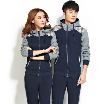 吾酷吾秀秋冬季新款情侣<em>加绒运动</em>卫衣 韩版修