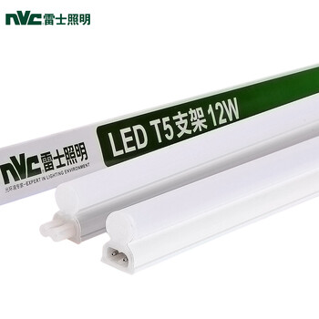 
                                        雷士照明 NVC LED灯管 T5支架 三基色日光灯条一体化节能灯具 LED7W/0.6米 暖白4000K                
