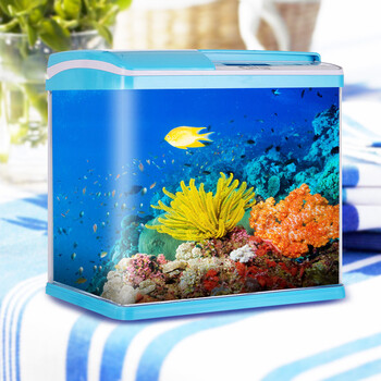 海星迷你小鱼缸智能触屏变换灯光金鱼缸带过滤