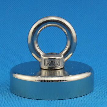 《强力打捞磁铁D32吊环磁铁 吸铁石钕铁硼磁