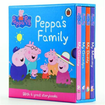 > 预售粉红猪小妹的大家庭4册 限量版套装 英文原版 peppa pig family