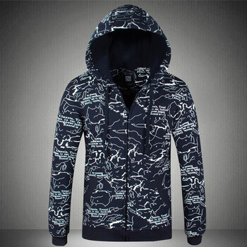 臻杰龙 2014男士高端纯棉连帽<em>开衫</em>卫衣胖子胖