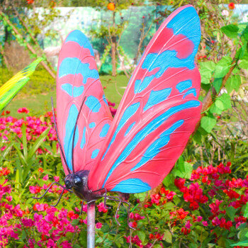 悦吉祥 玻璃钢园林景观别墅庭院花园摆件户外仿真蝴蝶玻璃钢动物雕塑