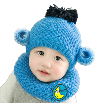1-2岁男女宝宝帽子 冬季新款婴幼儿保暖套头帽