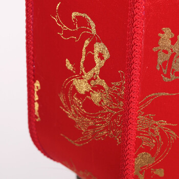 诺琪 仿羊皮冬瓜灯笼婚庆灯笼 龙凤款春节中秋节日国庆户外装饰仿古宫灯 中式吊灯过道灯走廊灯 50#(红色)