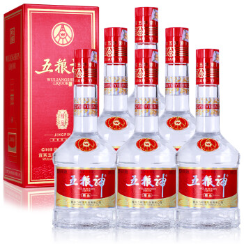 五粮液股份公司出品 五粮神精品52度 500ml*6瓶 整箱装（箱内有礼品袋3只）