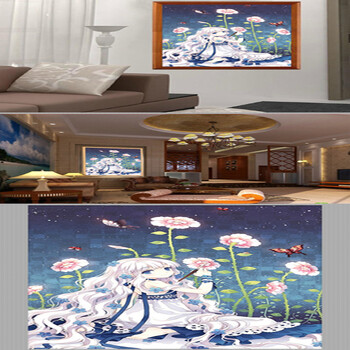 钻石画新款卡通人物荷花仙子 卧室钻石绣贴画儿童房客厅满钻方钻 钻石画方钻满钻40*60厘米