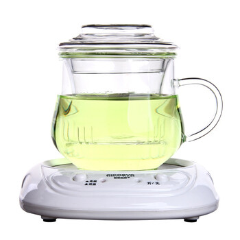 
                    
                                        品茶忆友 茶具套装 茶杯耐热玻璃杯带茶漏茶滤保温加热杯垫恒温器 水趣保温底座套装                