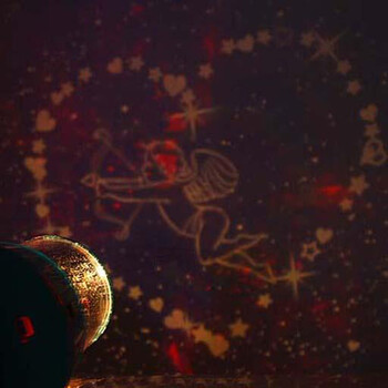 
                                                            普通款星空灯 LED星空投影灯 星星灯不旋转不带音乐星空投影仪 生日礼物情人节礼品 丘比特                