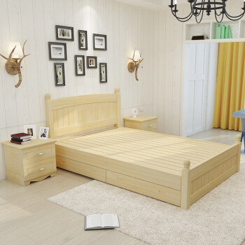 奈水唐实木床单人床成人床松木床双人床12米135米15米18米松木家具