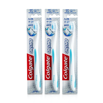 高露洁（Colgate） 正畸牙刷×3 （V型软毛，专业护齿） （颜色随机发放）,降价幅度2.4%