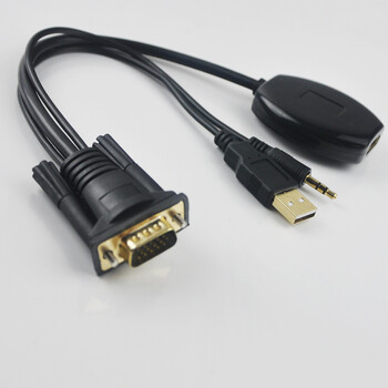 安普西蒙VGA公转HDMI母口线 电脑连接电视接