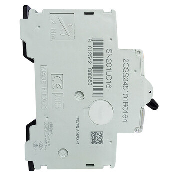 ABB进口断路器 1P+N 16A紧凑型空气开关 双进双出 SN201L-C16