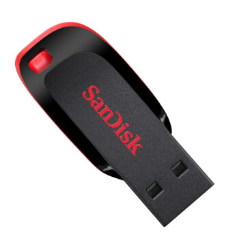 闪迪（SanDisk）32GB USB2.0 U盘 CZ50酷刃 黑红色 小巧便携 时尚设计 安全加密软件
