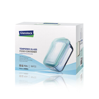 三光云彩GlassLock  钢化玻璃保鲜盒可微波饭盒八件套礼盒装 饭盒GL10-8ABC