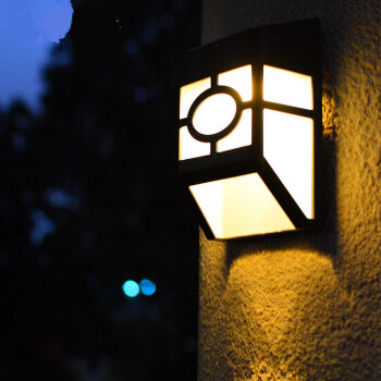 JF LED窗格灯太阳能灯户外壁灯路灯花园灯门柱灯庭院灯室外篱笆灯围墙灯具梯台灯 窗格灯-暖白光