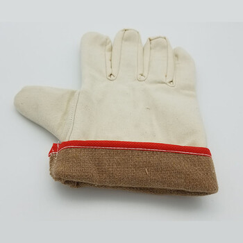 路宁 斜纹帆布全衬 帆布手套 劳保手套 150付