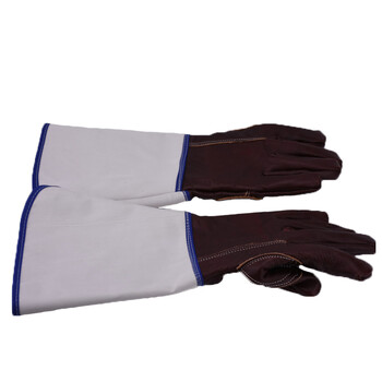 路宁 长袖帆布衬皮电焊手套 100付