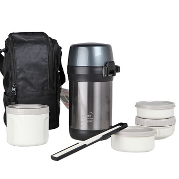 膳魔师(THERMOS)保温饭盒大容量不锈钢午餐便当盒 粥桶汤桶焖烧壶JLS-1601F