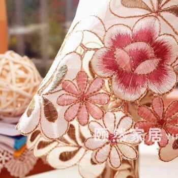 
                                        颐然田园绣花布艺餐桌布欧式台布盖巾茶几布桌旗桌布椅套粉玫瑰款 粉玫瑰 57*57cm正方形                