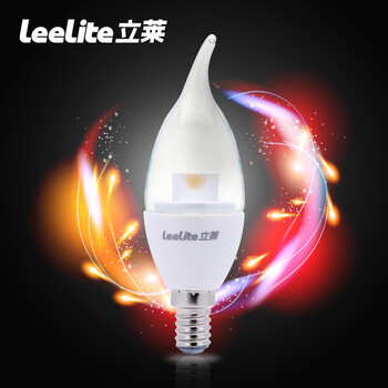 立莱leelite led拉尾灯泡 e14小螺口LED蜡烛球泡节能灯具 1支装 4W
