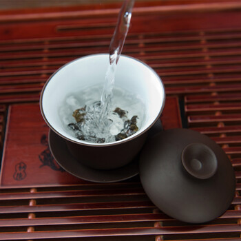 艺福堂吉祥宜兴紫砂茶具套装 整套茶具套装功夫茶带竹茶盘茶海 九九富贵