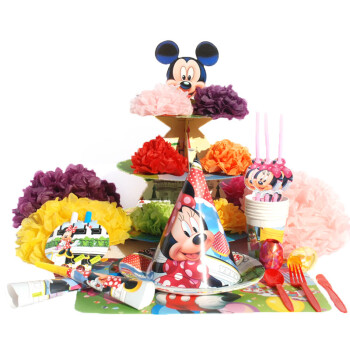 孩派HighParty生日派对用品/生日聚会用品/儿童生日用品/米妮Minnie6人基本装