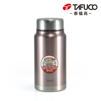 泰福高保温壶家用焖烧壶焖烧杯 真空不锈钢户外焖烧罐闷烧壶T-2019 褐色