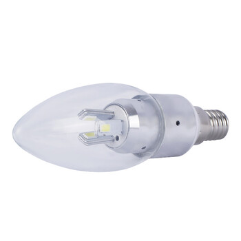V-POWER 发光蜡烛E14光源水晶灯专用 LED360度灯泡 3W尖泡正白光