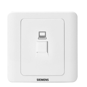 西门子（SIEMENS）开关插座 超五类电脑网络面板插座 86型暗装面板 远景雅白色