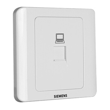 西门子（SIEMENS）开关插座 超五类电脑网络面板插座 86型暗装面板 远景雅白色