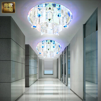 帝歌(DECC)led水晶壁灯现代简约玄关灯客厅门厅过道阳台灯具水晶灯饰1726兰