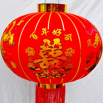 
                                        盛宝 龙凤鸳鸯灯笼结婚婚庆喜庆红灯笼挂饰户外阳台发光大红布灯笼龙凤喜庆灯笼 龙凤鸳鸯灯笼100#                