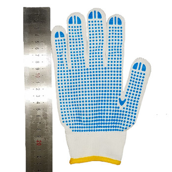 路宁 700克纱线点珠手套 点珠点胶防滑耐磨损 劳保用品 12付